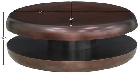 Rhea Brown Iron Coffee Table, 1 Piece