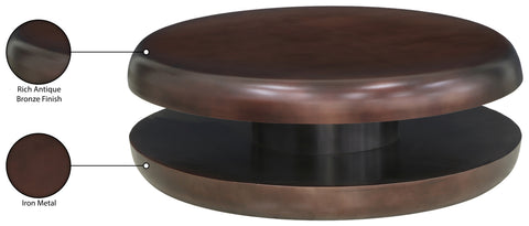 Rhea Brown Iron Coffee Table, 1 Piece