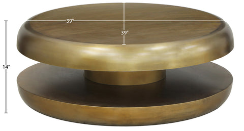 Rhea Gold Iron Coffee Table, 1 Piece