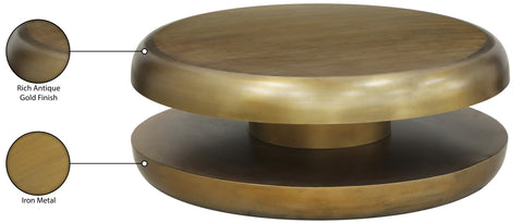 Rhea Gold Iron Coffee Table, 1 Piece