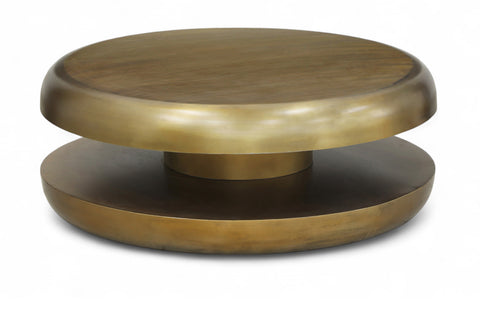 Rhea Gold Iron Coffee Table, 1 Piece