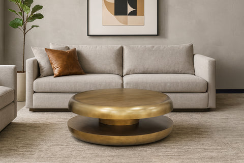 Rhea Gold Iron Coffee Table, 1 Piece