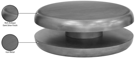Rhea Silver Iron Coffee Table, 1 Piece
