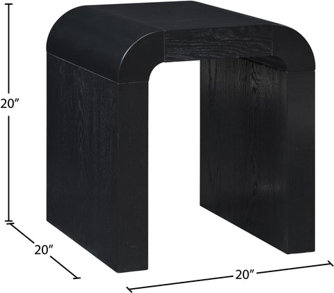 Briar Black Oak Veneer End / Side Table, 1 Piece