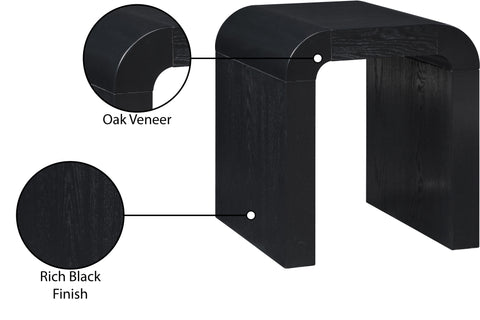 Briar Black Oak Veneer End / Side Table, 1 Piece