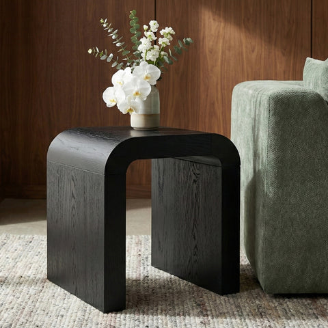 Briar Black Oak Veneer End / Side Table, 1 Piece