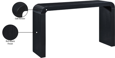 Briar Black Oak Veneer Console Table, 1 Piece