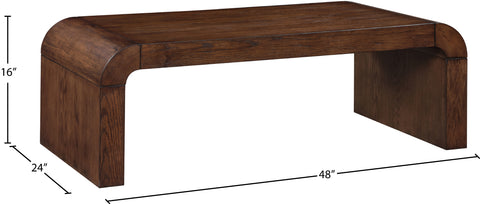 Briar Brown Oak Veneer Coffee Table, 1 Piece