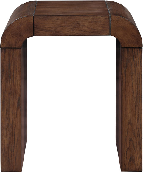 Briar Brown Oak Veneer End / Side Table, 1 Piece