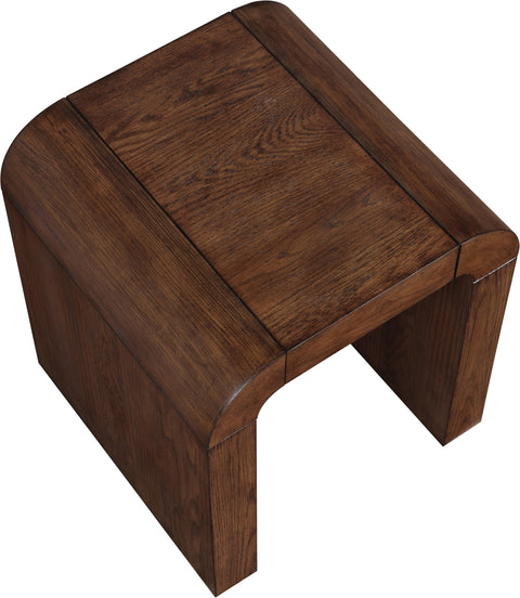 Briar Brown Oak Veneer End / Side Table, 1 Piece
