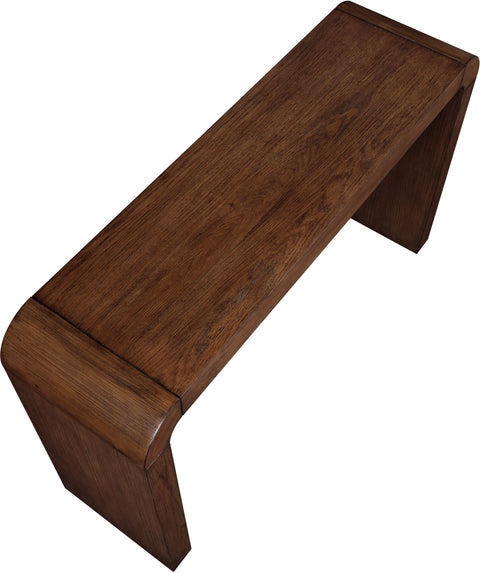 Briar Brown Oak Veneer Console Table, 1 Piece