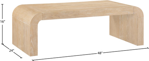 Briar Natural Oak Veneer Coffee Table, 1 Piece