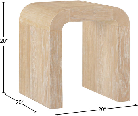 Briar Natural Oak Veneer End / Side Table, 1 Piece