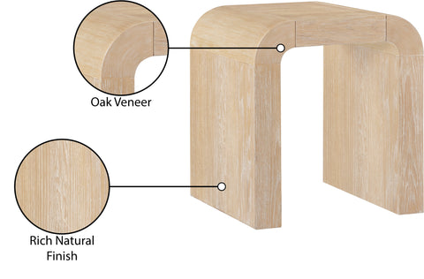Briar Natural Oak Veneer End / Side Table, 1 Piece