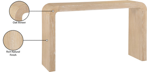 Briar Natural Oak Veneer Console Table, 1 Piece