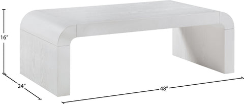 Briar White Oak Veneer Coffee Table, 1 Piece