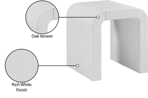 Briar White Oak Veneer End / Side Table, 1 Piece