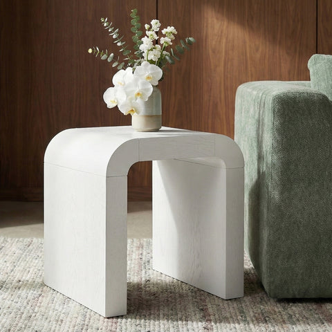Briar White Oak Veneer End / Side Table, 1 Piece