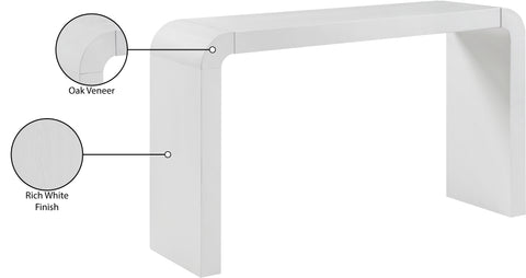 Briar White Oak Veneer Console Table, 1 Piece