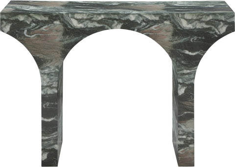 Opal Green Marble Finish Console Table, 1 Piece