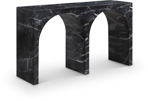 Camden Black Marble Finish Console Table, 1 Piece