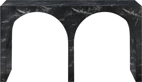 Camden Black Marble Finish Console Table, 1 Piece