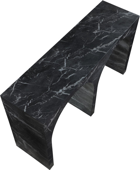 Camden Black Marble Finish Console Table, 1 Piece