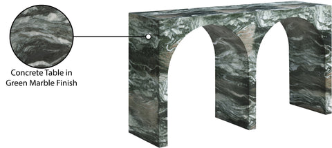 Camden Green Marble Finish Console Table, 1 Piece