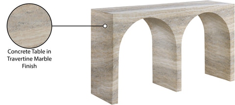 Camden Natural Travertine Finish Console Table, 1 Piece