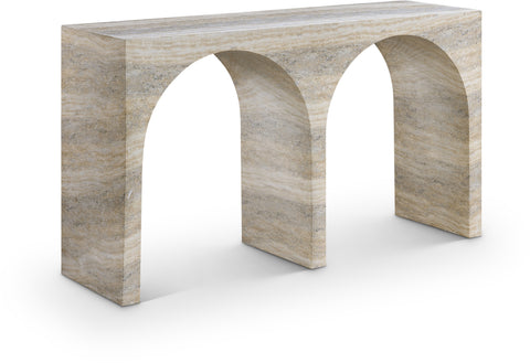 Camden Natural Travertine Finish Console Table, 1 Piece