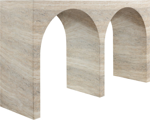 Camden Natural Travertine Finish Console Table, 1 Piece