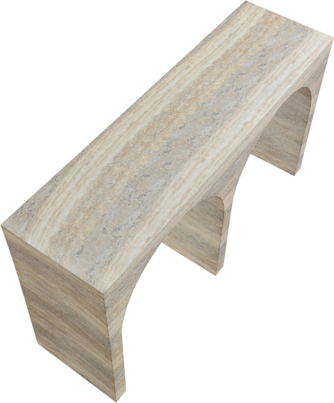 Camden Natural Travertine Finish Console Table, 1 Piece