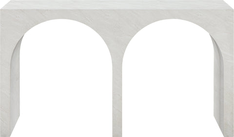 Camden White Marble Finish Console Table, 1 Piece