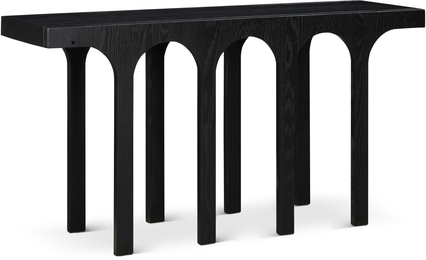 edison black console table