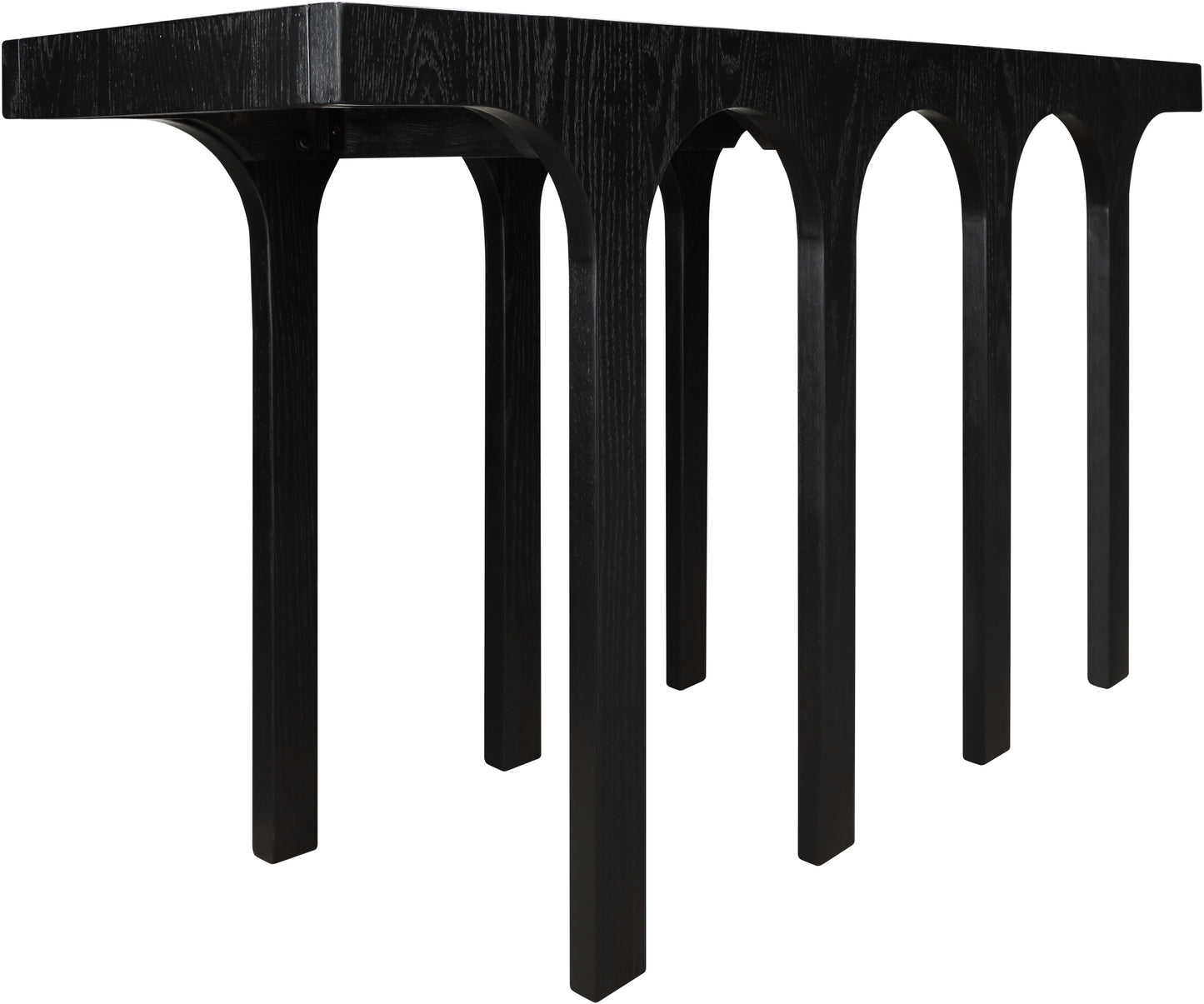 edison black console table