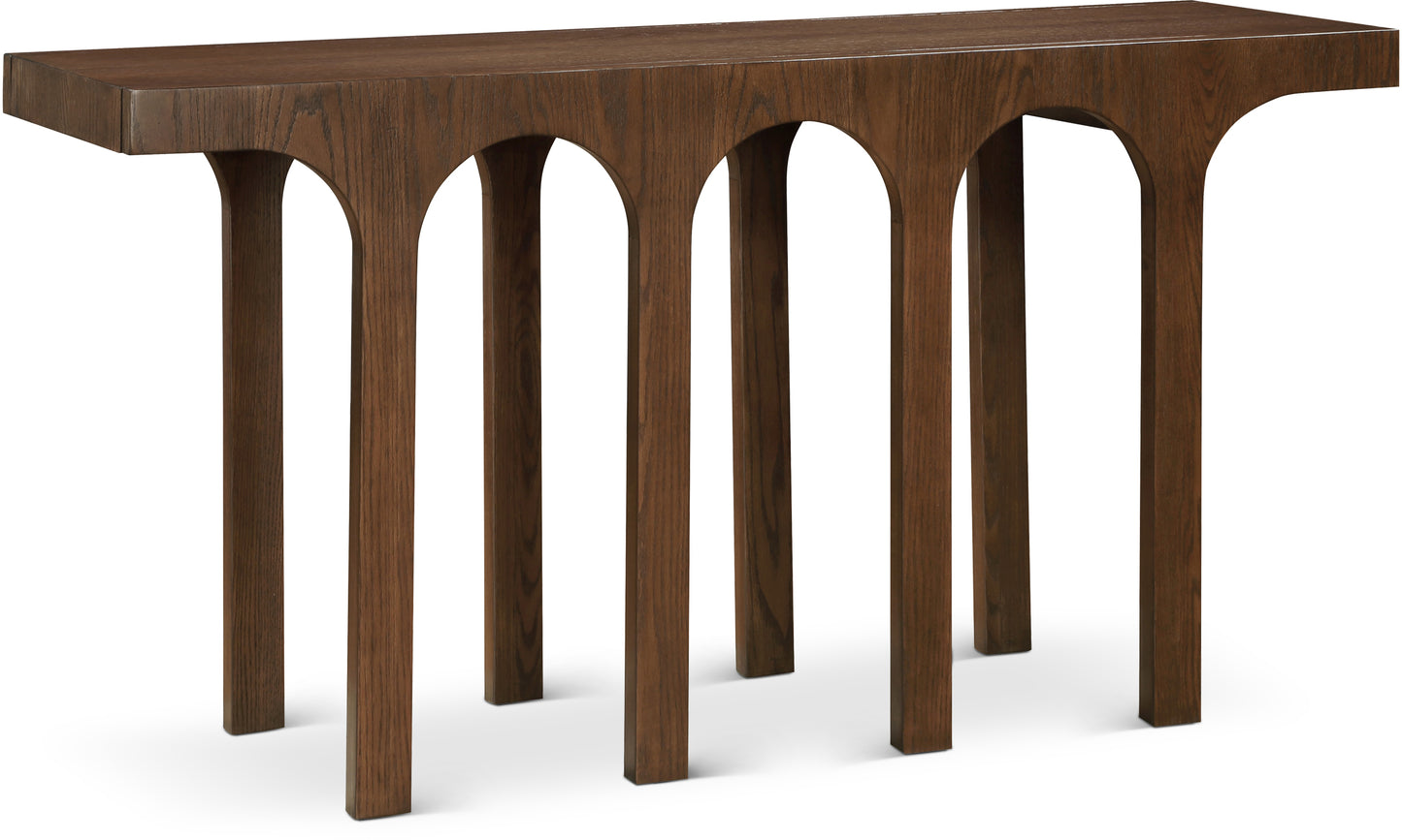 edison brown console table