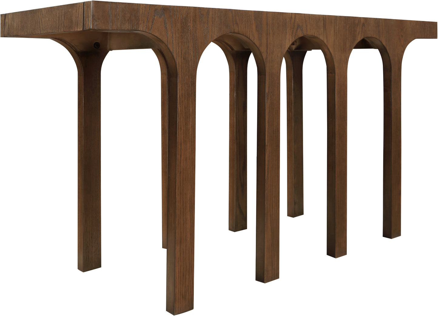 edison brown console table