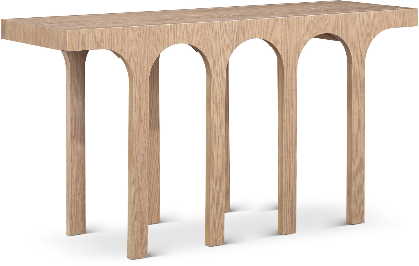 edison natural console table