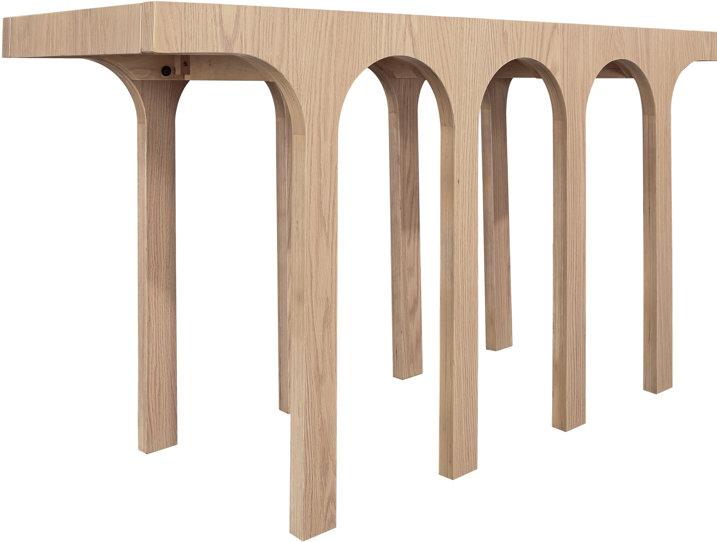 edison natural console table