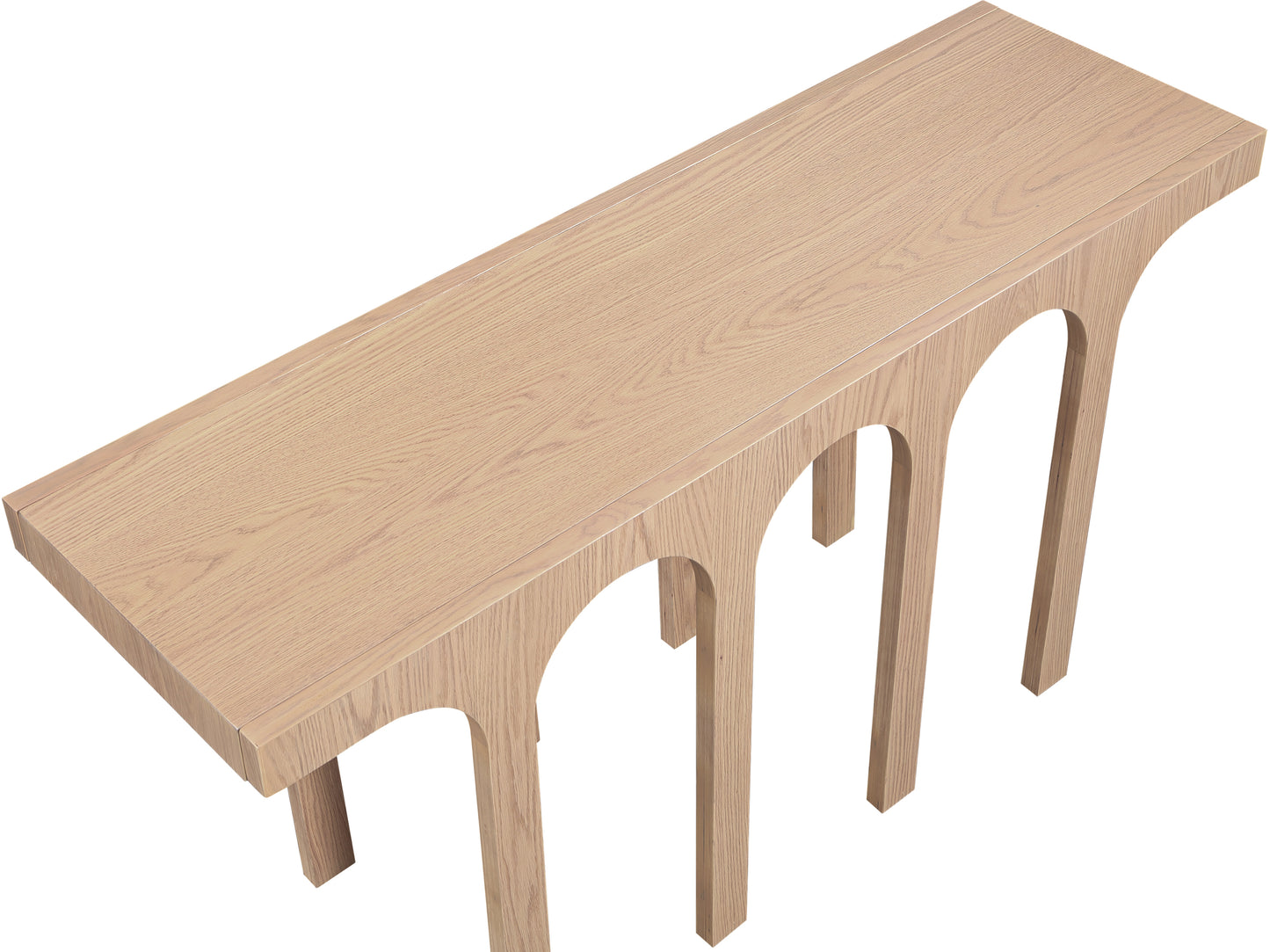 edison natural console table