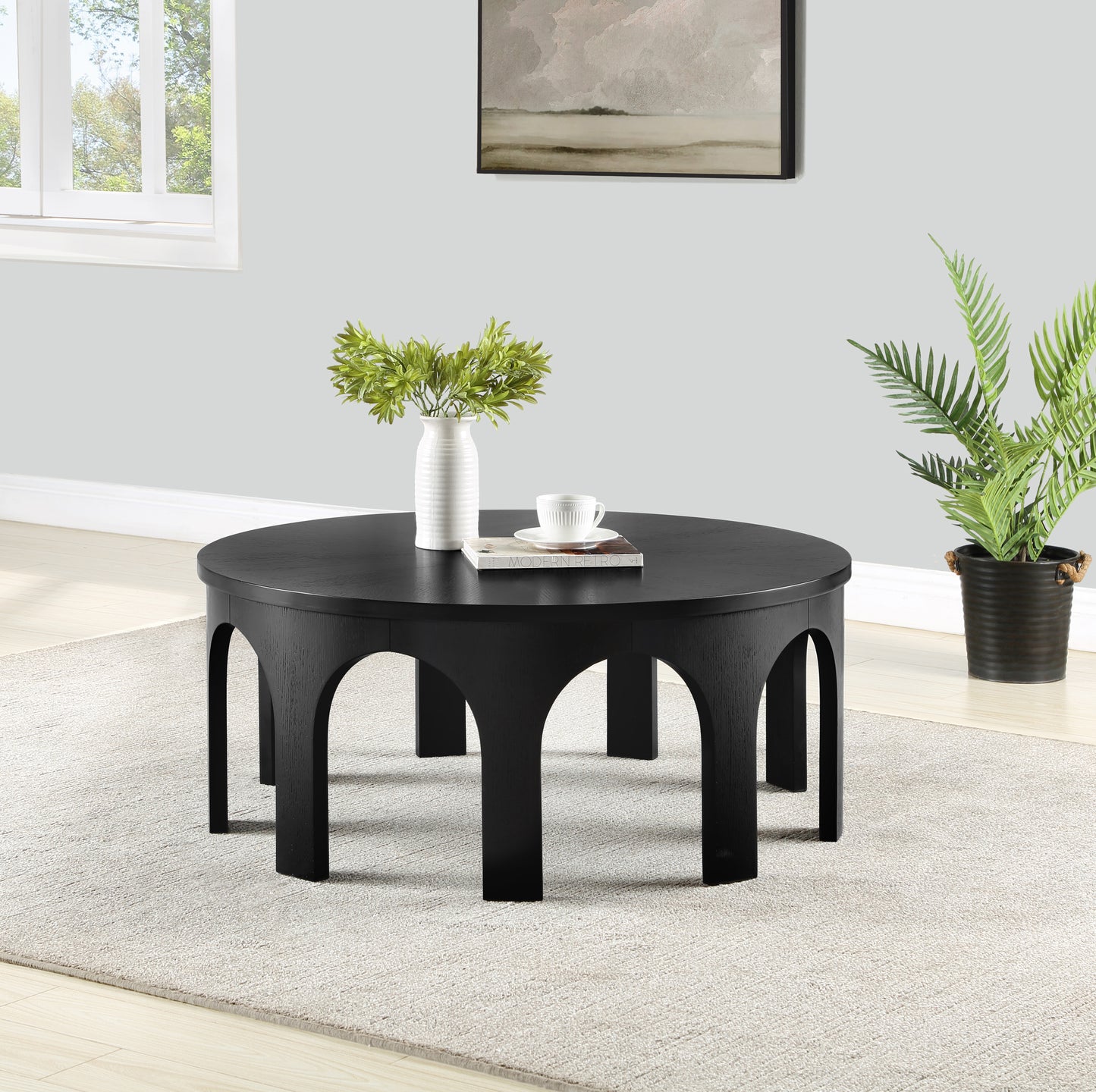 edison black coffee table