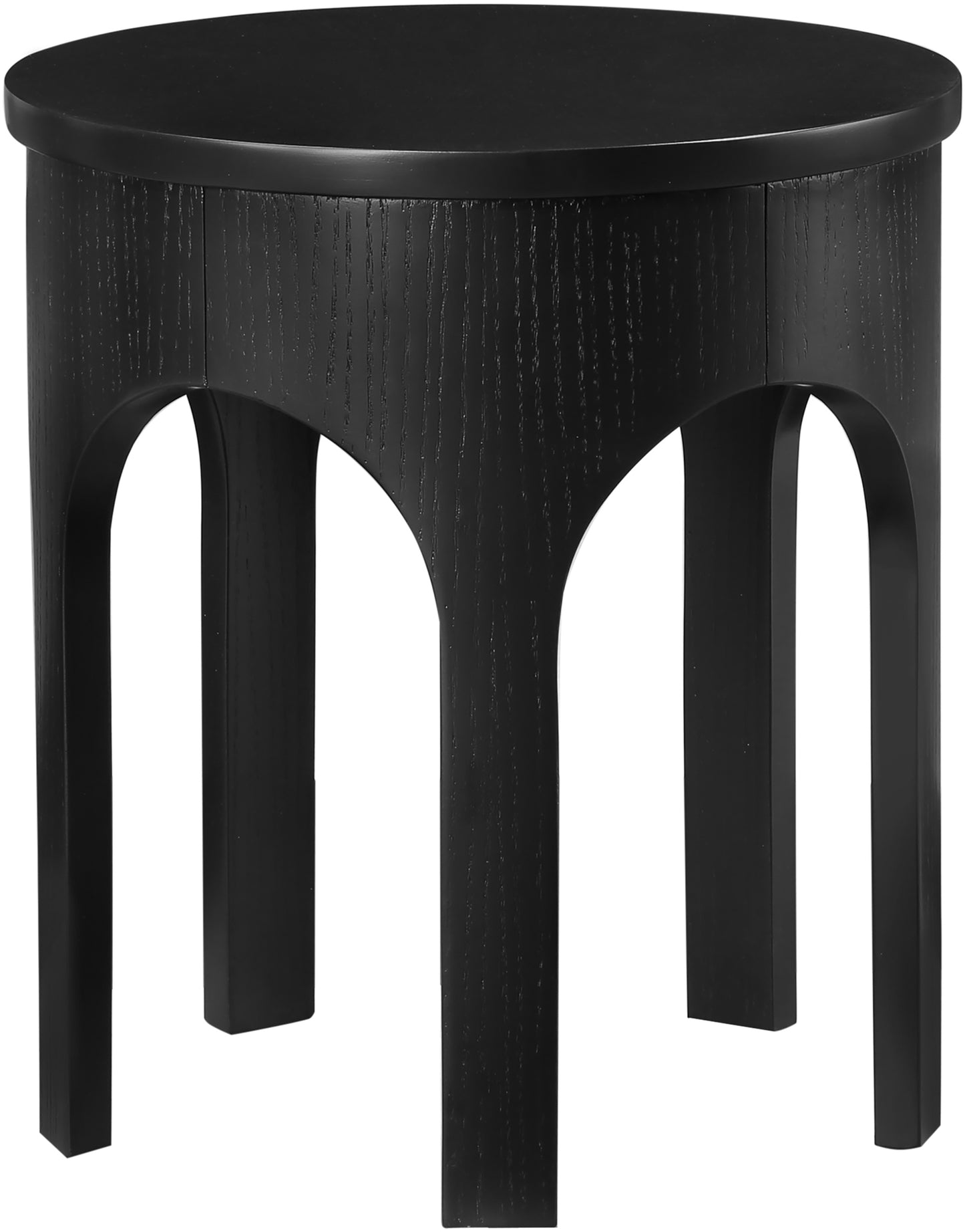 edison black end table