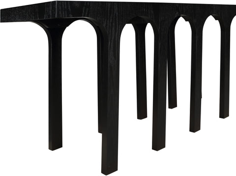 Amara Black Solid Wood And Oak Veneer Console Table, 1 Piece (Style 2)