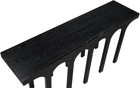 Amara Black Solid Wood And Oak Veneer Console Table, 1 Piece (Style 2)