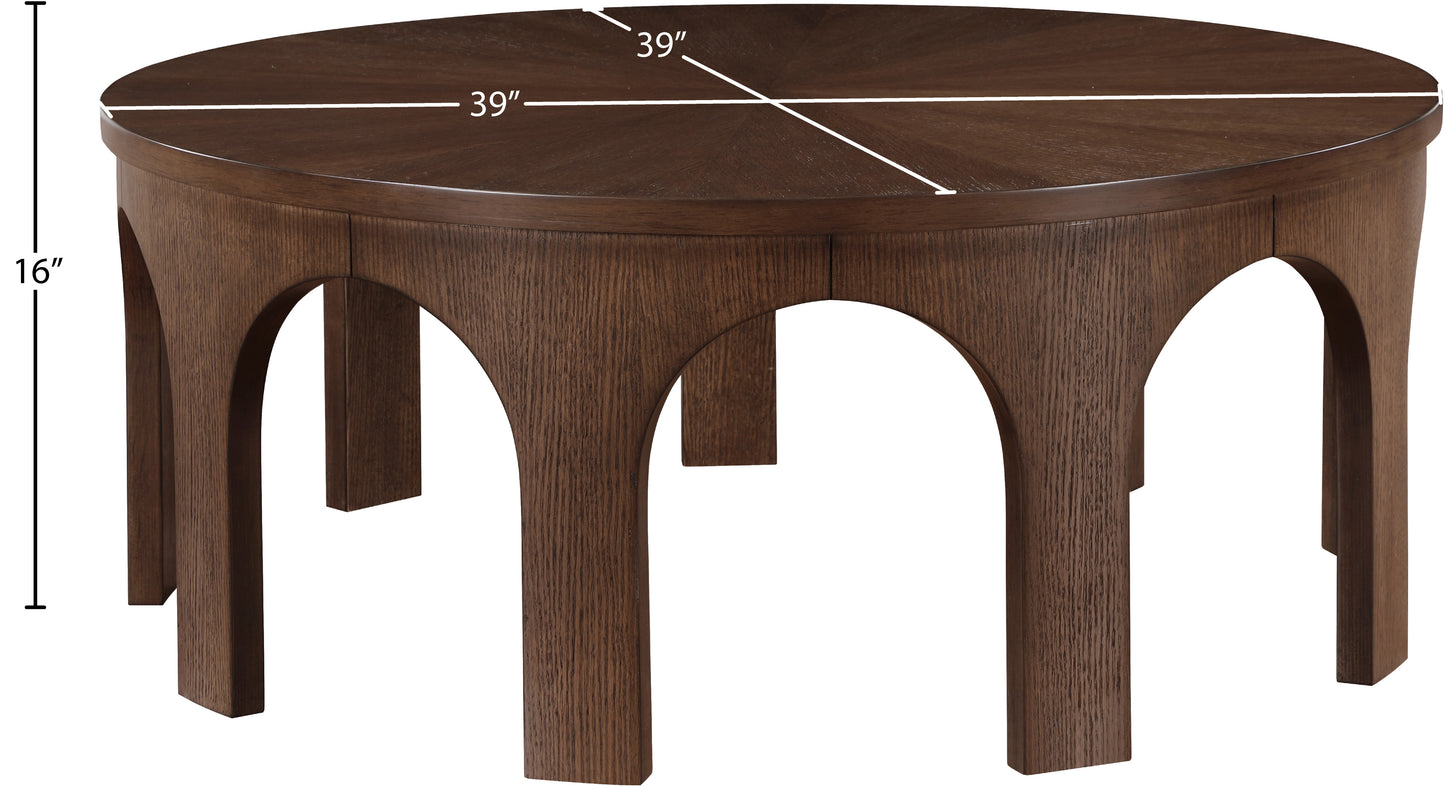 edison brown coffee table