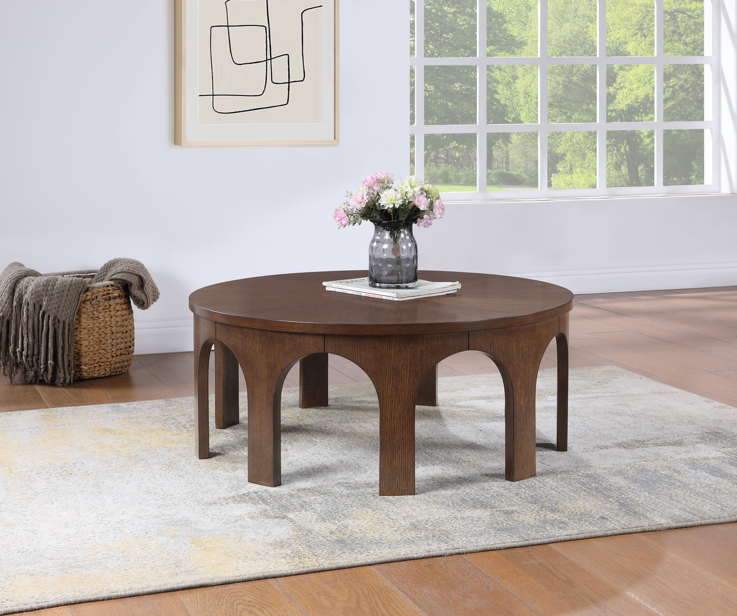 edison brown coffee table