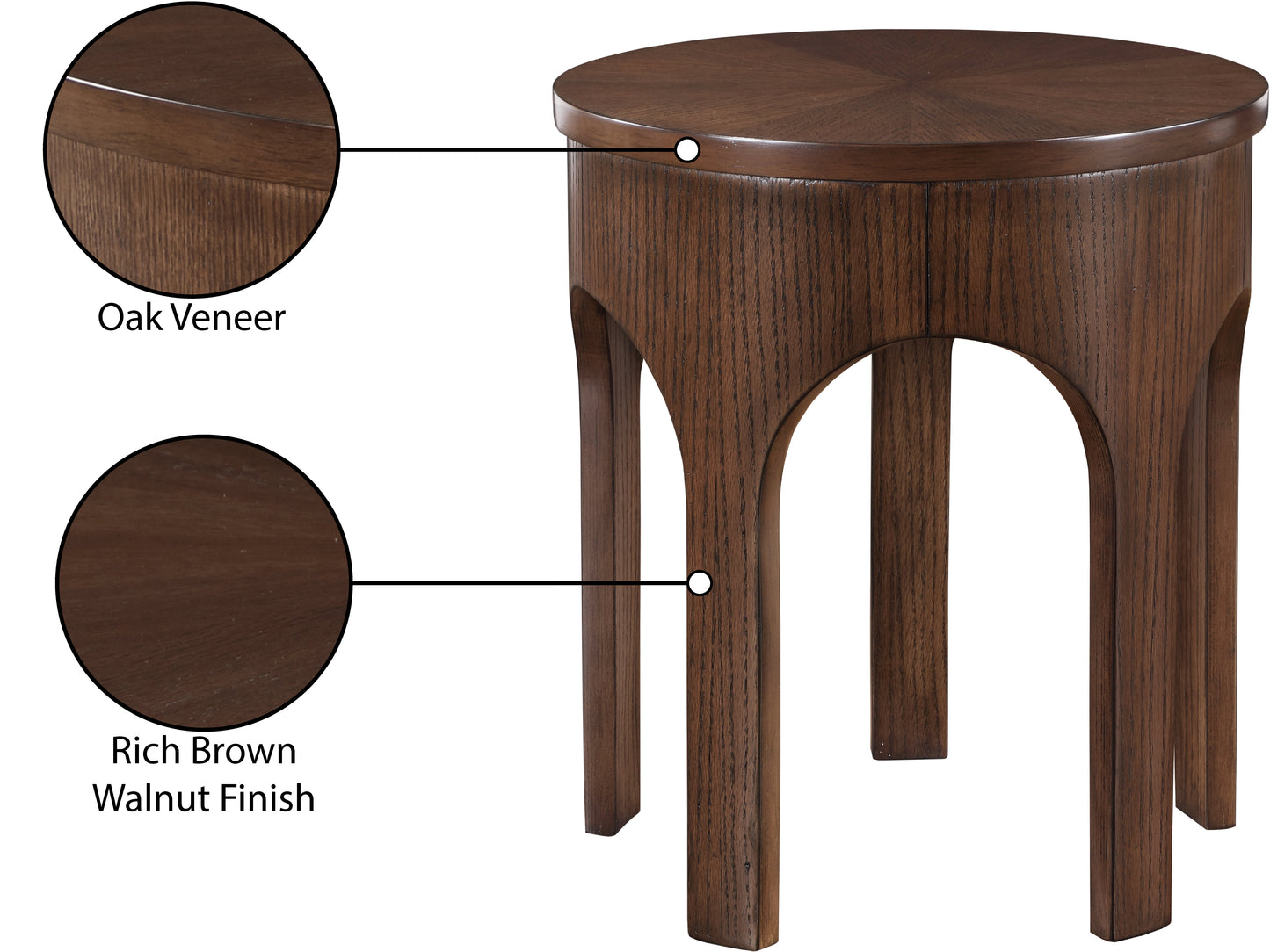 edison brown end table