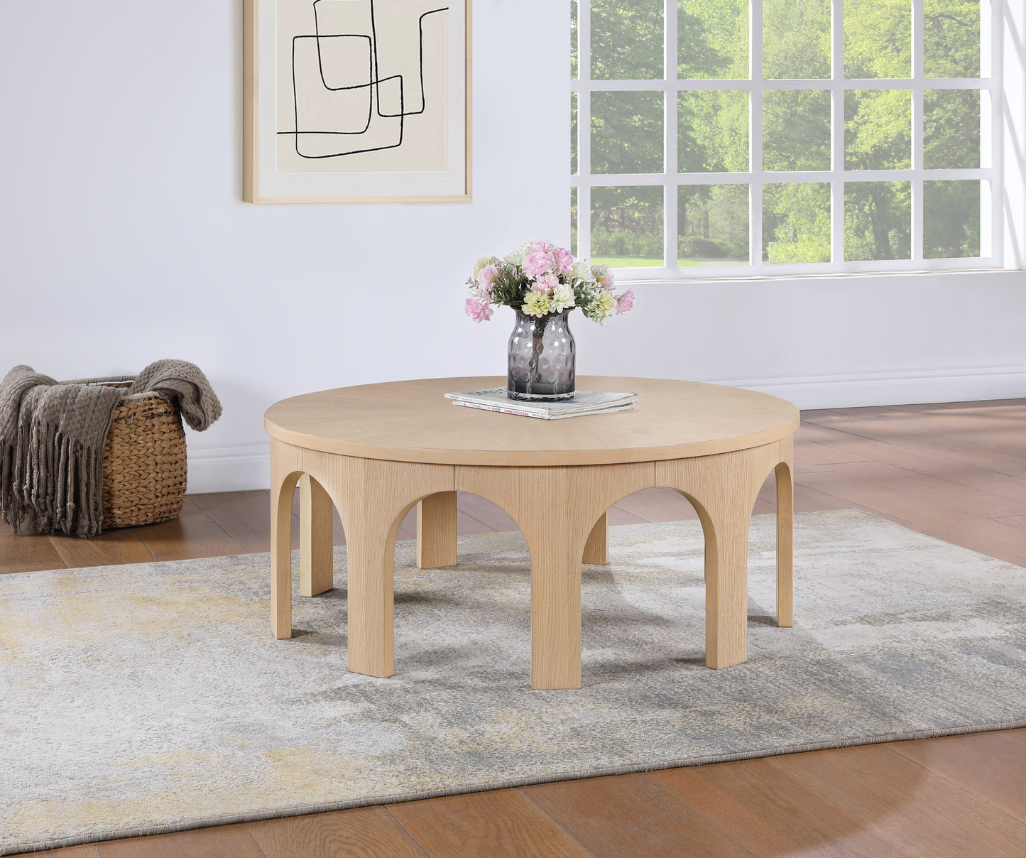 edison natural coffee table