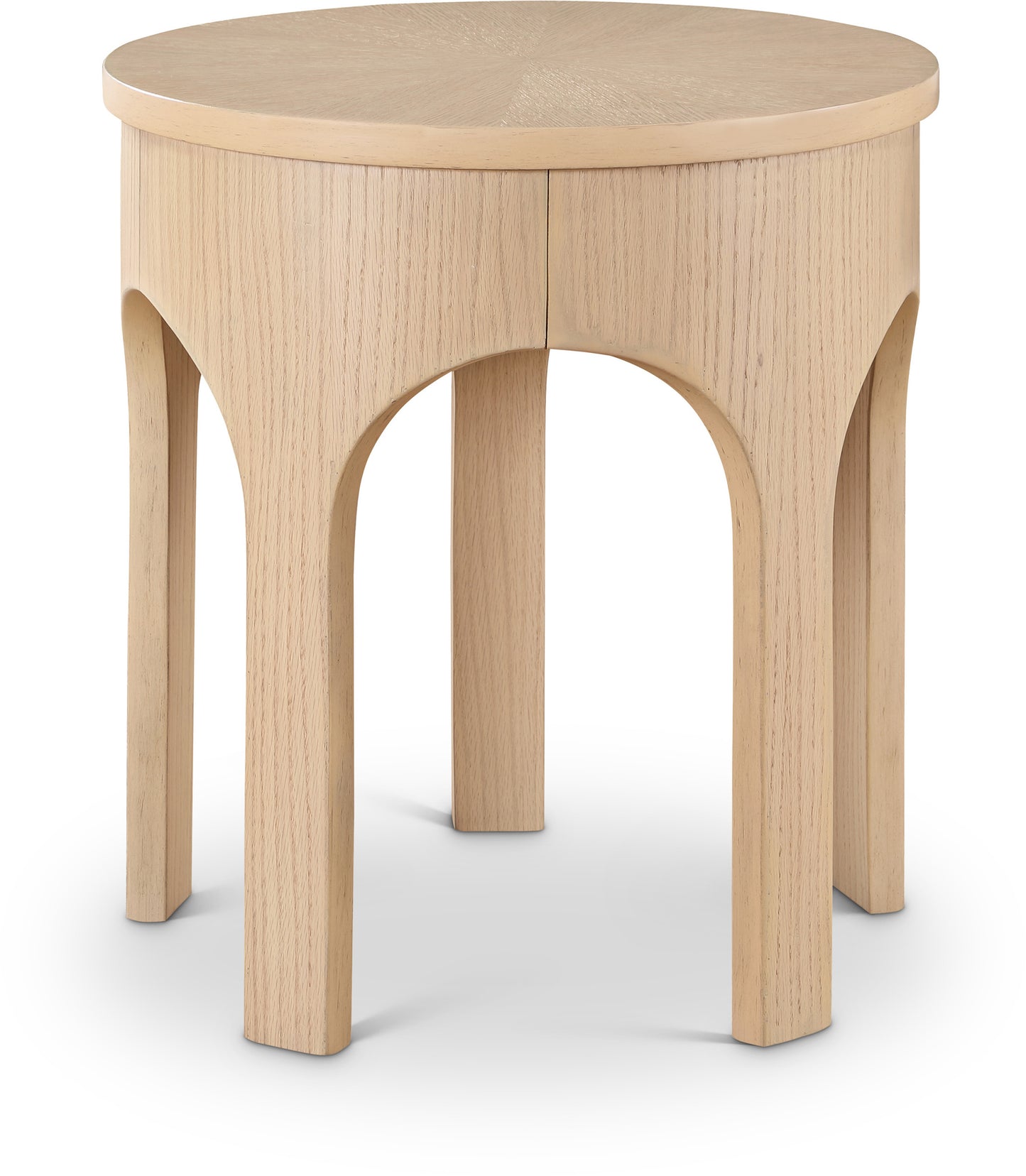 edison natural end table