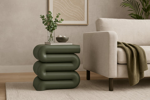 Monroe Green Iron End Table, 1 Piece